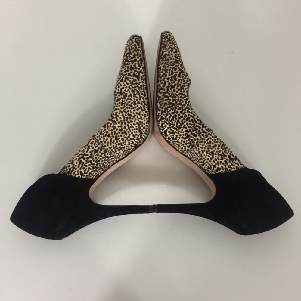 🛑🛑 SOLD!! Madewell Black Leopard Calf Hair Heels - Picture 7 of 8